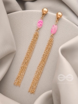 The Lava Stone- Golden Embellished Earrings