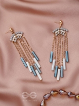 Rain or Shine- Golden Embellished Earrings 