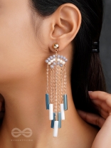 Rain or Shine- Golden Embellished Earrings 