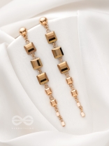 The Party Piece- Golden Embellished Earrings