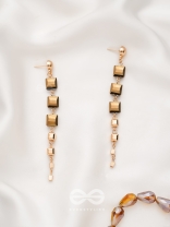 The Party Piece- Golden Embellished Earrings