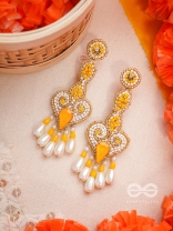 Aatapya- The Glorious Sunshine- Pearls and Stones Embroidered Earrings