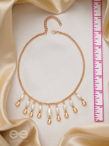 The Rainmaker- Golden Embellished Necklace With Anti-Tarnish Coating 