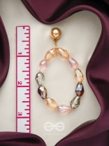 The Glassy Pebbles- Golden Embellished Earrings