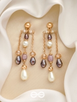 The Crystal Chandelier- Golden Embellished Earrings