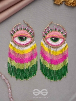 Preetimaya- Tears of Joy- Beads and Cutdana Embroidered Statement Earrings