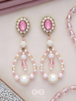 Drapsa- Drops of Rain- Pearls and Stones Embroidered Earrings