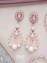 Drapsa- Drops of Rain- Pearls and Stones Embroidered Earrings