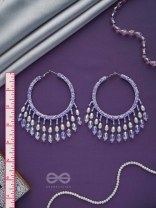 Paridhaav- The Circular Stream- Pearls and Glass Beads Embroidered Hoop Earrings