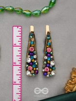 Vasnya- Exquisitely Precious- Stones, Glass Beads and Zari Embroidered Hair Clips