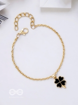 The Ebony Bud- Golden Embellished Bracelet