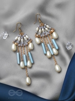 Star Gazing- Golden Pearl Earrings