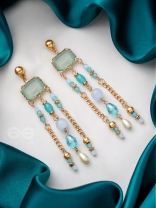 The Golden Dew- Golden Embellished Earrings