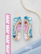 Velaam- Sea and Beach- Stones, Sequins and Beads Embroidered Hair Clips