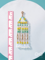 The Gushing Waterfall- Golden Embellished Earrings