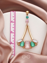 The Drooping Floret- Golden Embellished Earrings