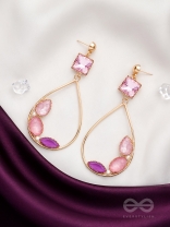 The Spring Leaves- Golden Embellished Earrings