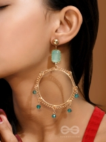 The Regal Ring- Golden Embellished Earrings