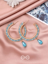 The Rainy Cloud- Golden Embellished Earrings