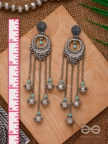 The Royal Glory- Oxidised Embellished Earrings