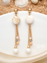 The Stellar Dawn- Golden Embellished Earrings