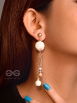 The Stellar Dawn- Golden Embellished Earrings