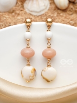 Shell n Core- Golden Embellished Earrings