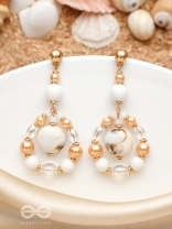 Sand n Shells- Golden Embellished Earrings