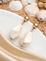 Rock' On- Golden Embellished Earrings