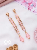 The Rose Vine- Golden Embellished Earrings