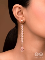 The Rose Vine- Golden Embellished Earrings