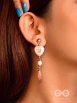 Heart of Gold- Golden Embellished Earrings