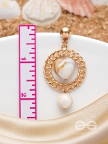 Shining Sun n Sand- Golden Shell Earrings