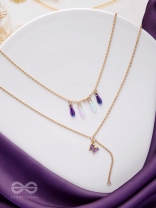 Butterfly N Blooms- Golden Layered Necklace With Anti-Tarnish Coating 