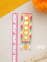 Bimbita- The Mirror Image- Glass Beads & Mirror Lace Embroidered Earrings