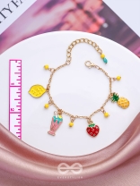 The Fruit Loop- Golden Enamelled Bracelet