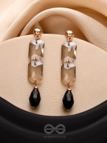 The Black Magic Mystic- Golden Embellished Earrings