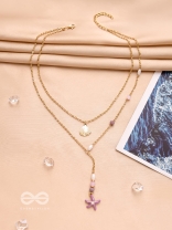 The Sea Of Charm- Golden Layered Necklace With Anti-Tarnish Coating 