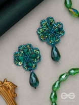 Shrona- The Luminescent Galaxy- Stones & Sequins Embroidered Earrings