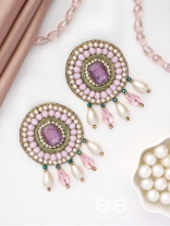 Uditi- The Rising Sun- Pearls & Stones Embroidered Earrings