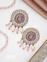 Uditi- The Rising Sun- Pearls & Stones Embroidered Earrings