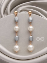 The Twilight Charm- Golden Pearl Earrings