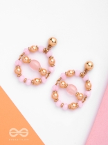 The Waxing Moon- Golden Embellished Earrings