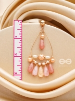 The Rose Shower- Golden Embellished Earrings