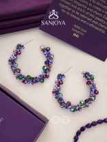 Aarksha- The Radiant Constellation- Glass Beads Embroidered Earrings