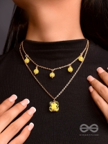 The Sunshine Sparkle- Golden Layered Necklace With Anti-Tarnish Coating 