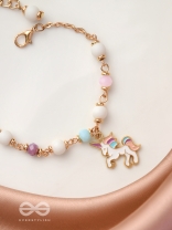 The Enchanting Unicorn- Golden Embellished Bracelet