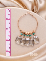 The Ebony Enchantment- Golden Embellished Earrings