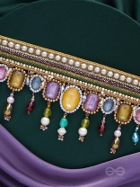 Shikhina- The Bright Lamps- Stones, Sequins & Beads Embroidered Choker Necklace