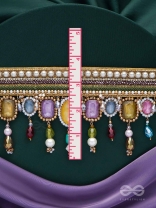 Shikhina- The Bright Lamps- Stones, Sequins & Beads Embroidered Choker Necklace